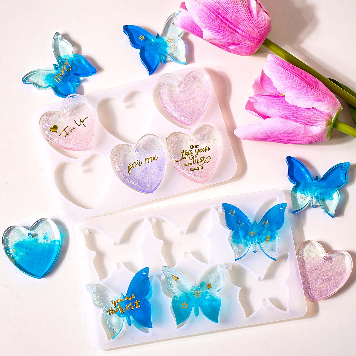 Resin Art Liquid - Moule en silicone à six cavités