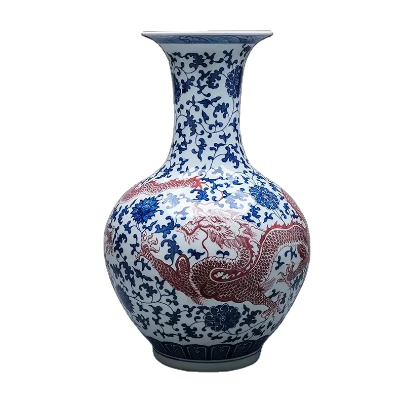 Resin Art Floor Design - Vase à fleurs en céramique chinoise