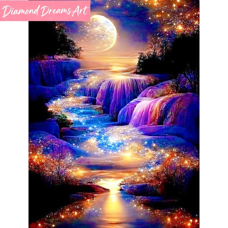 Resin Art Wall Decor - Peinture au diamant sans cadre, bricolage,