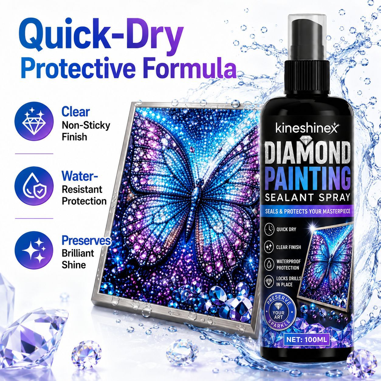Resin Art Work - Spray de scellement pour peinture diamant