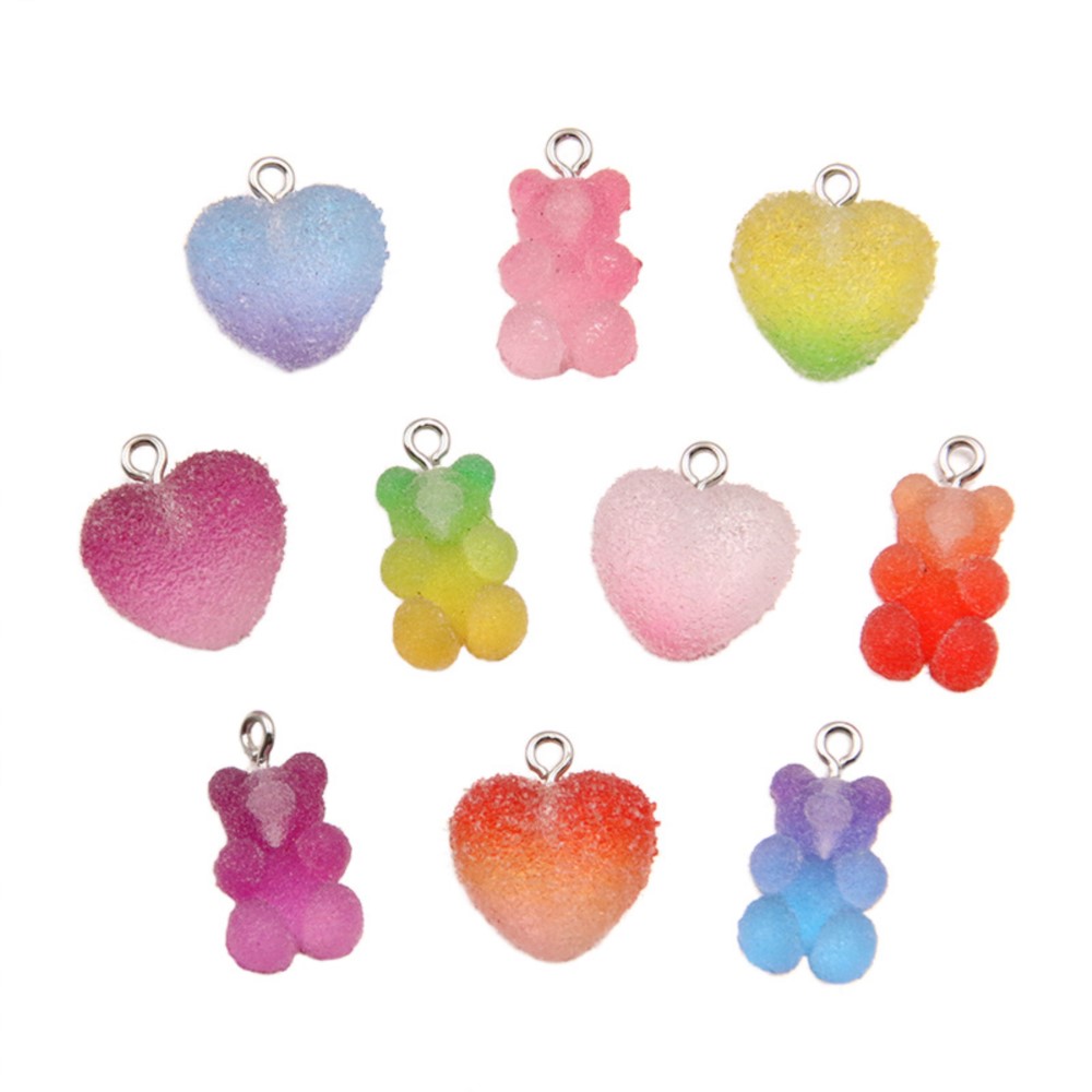 Resin Art Notes - Breloques en résine bonbon, 20 pièces,