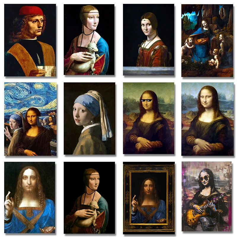Resin Art Work - Célèbre œuvre d'art de Léonard de