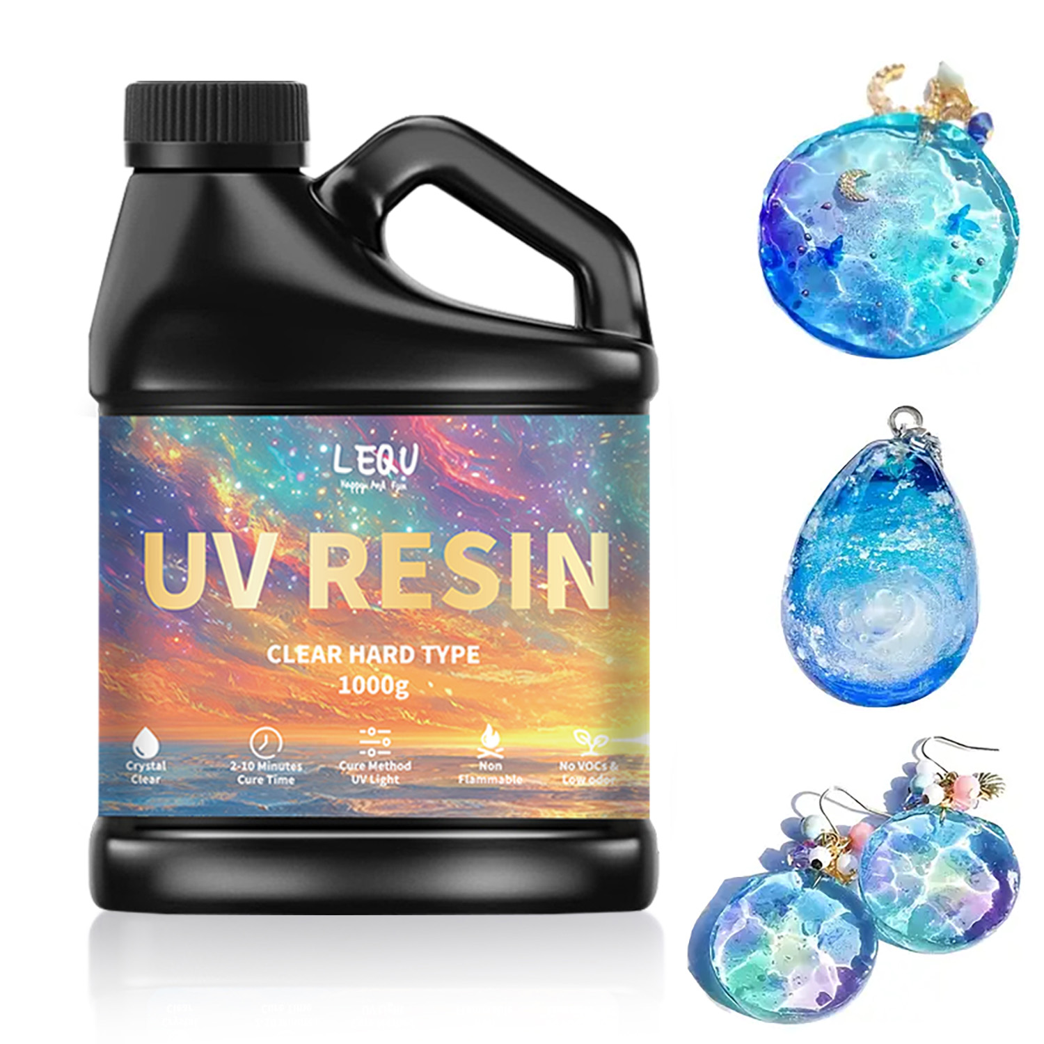 Resin Art Liquid - Colle résine époxy UV 100/200/500/1000g, adhésif