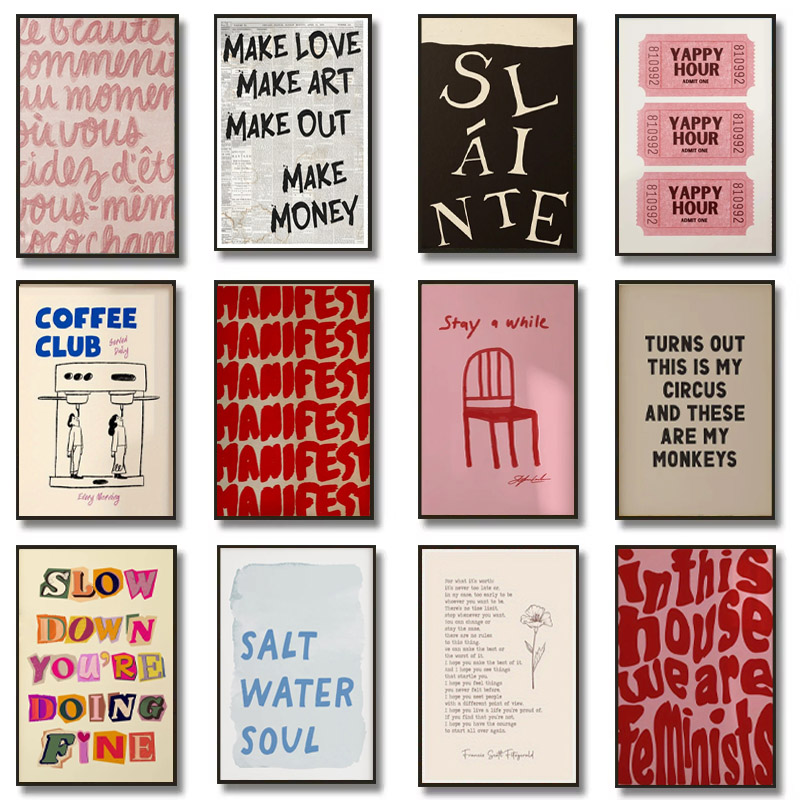 Affiche imprimée textuelle sim - Resin Art Wall Decor avis et prix