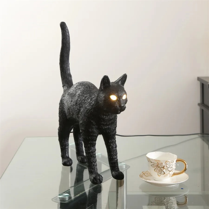 Lampe de Table Nordique Chat N - Resin Art Floor Design avis et prix