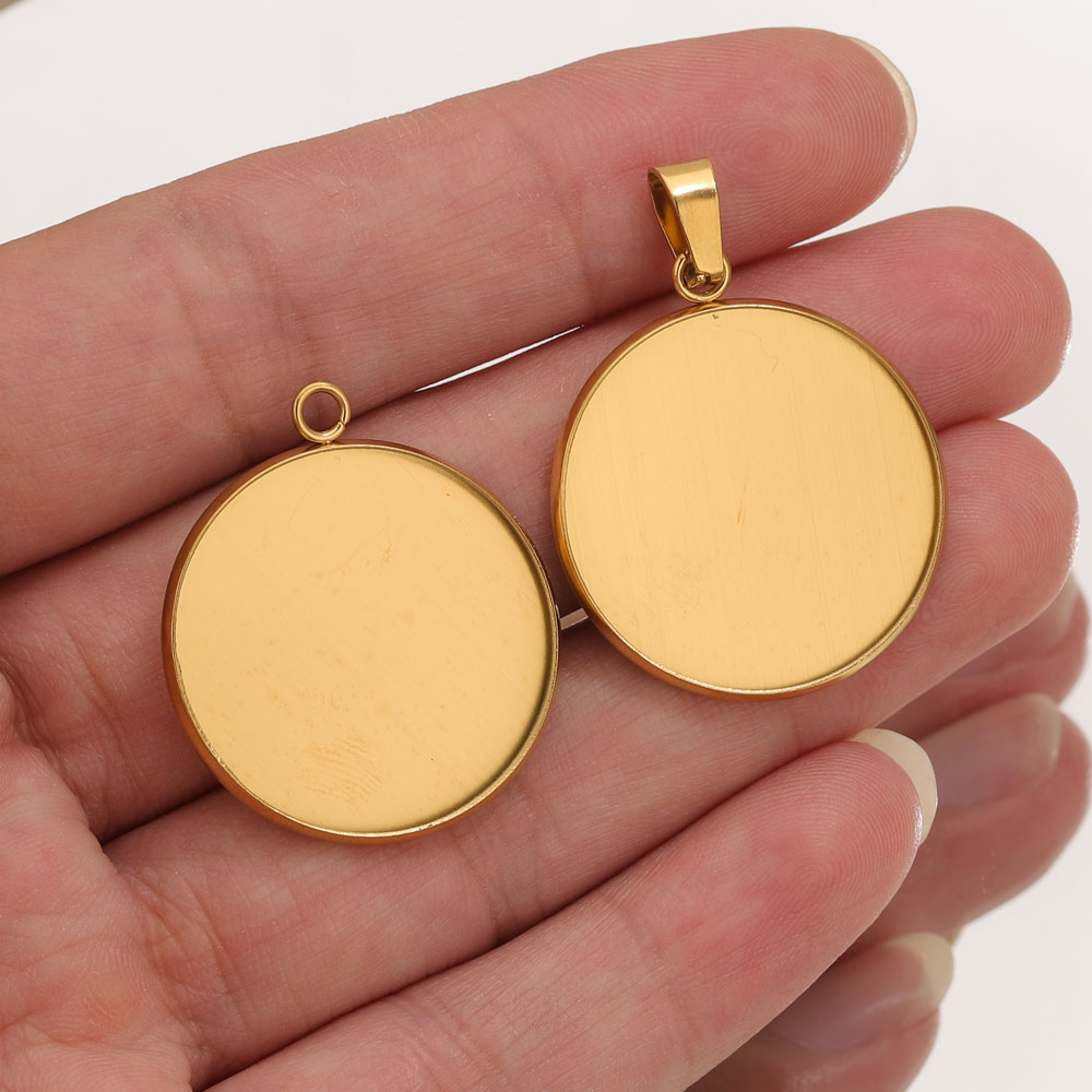 Pendentifs dorés en acier inox - Resin Art Notes avis et prix